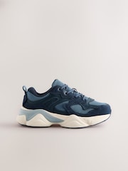 Blue Standard Fit (F) Mesh Lace Trainers - Image 2 of 5