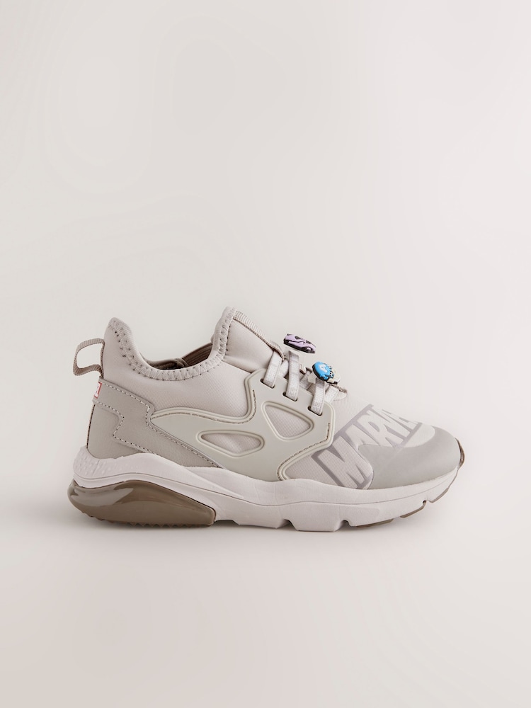 Neutral Marvel Elastic Lace Trainers - Image 1 of 6