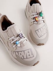 Neutral Marvel Elastic Lace Trainers - Image 3 of 6