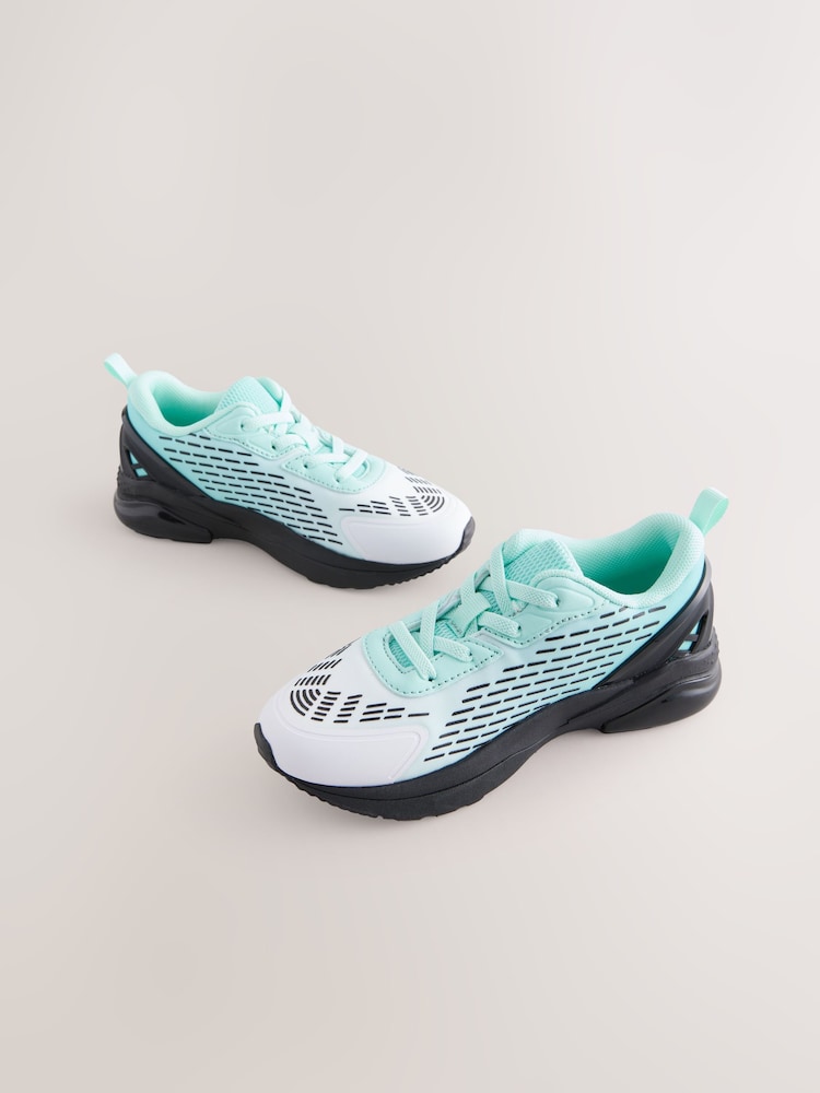 Petrolblau mit Farbverlauf - Elastischer Sportschuh mit Schnürung - Bild 1 von 8 Petrolblau mit Farbverlauf - Elastischer Sportschuh mit Schnürung - Bild 1 von 8
