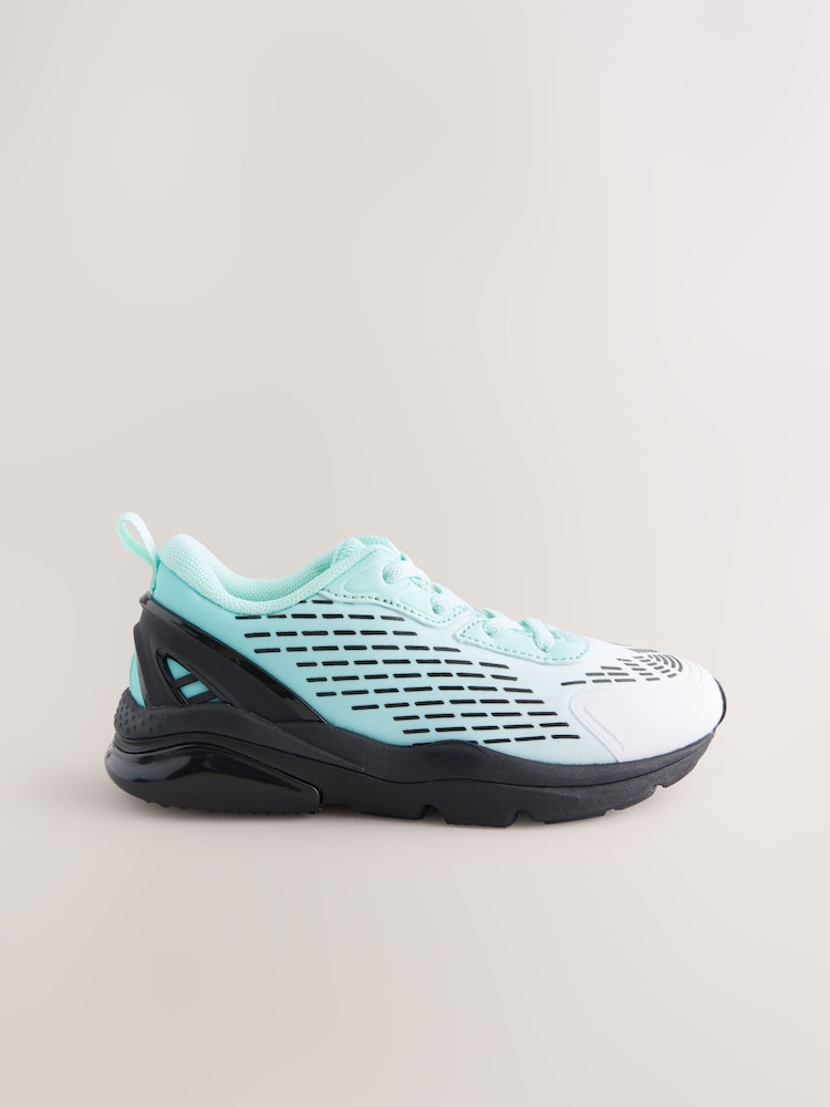 Petrolblau mit Farbverlauf - Elastischer Sportschuh mit Schnürung - Bild 2 von 8 Petrolblau mit Farbverlauf - Elastischer Sportschuh mit Schnürung - Bild 2 von 8