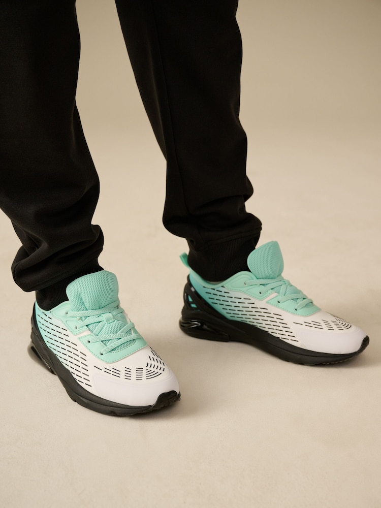 Petrolblau mit Farbverlauf - Elastischer Sportschuh mit Schnürung - Bild 8 von 8 Petrolblau mit Farbverlauf - Elastischer Sportschuh mit Schnürung - Bild 8 von 8
