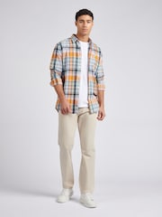 U.S. Polo Assn. Linen Blend Check Camisas masculinas de - Imagem 3 de 7