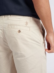 U.S. Polo Assn Brown Mens Linen Blend Chino Shorts - Image 5 of 9