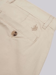 U.S. Polo Assn Brown Mens Linen Blend Chino Shorts - Image 9 of 9