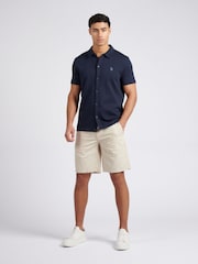 U.S. Polo Assn. Blue Mens Regular Fit Twill Short Sleeve Shirt - Image 3 of 7