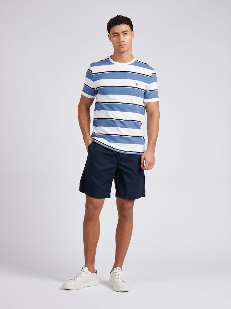 U.S. Polo Assn. Blue Mens Linen Blend Deck Shorts - Image 3 of 8