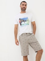 FatFace Cove Grey Turtle Flat Front Shorts - Image 2 of 5