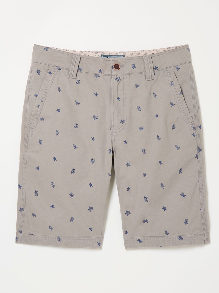 FatFace Cove Grey Turtle Flat Front Shorts - Image 5 of 5