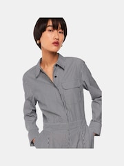 Whistles Julia Stripe Black Boilersuit - Image 4 of 5
