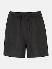 Whistles Black Petite 100% Cotton Elasticated Shorts - Image 5 of 5