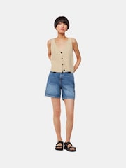 Whistles Blue 100% Cotton Authentic Denim Shorts - Image 3 of 5