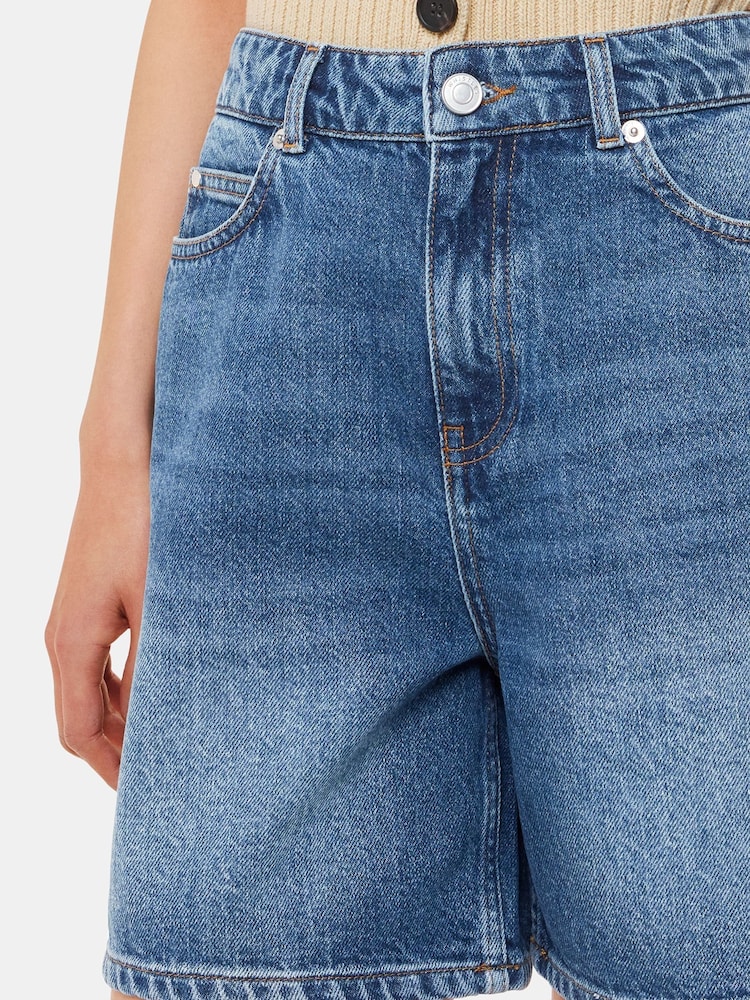 Whistles Blue 100% Cotton Authentic Denim Shorts - Image 4 of 5
