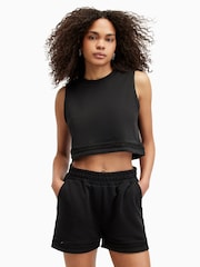 AllSaints Black Ewelina Lila Top - Image 1 of 7