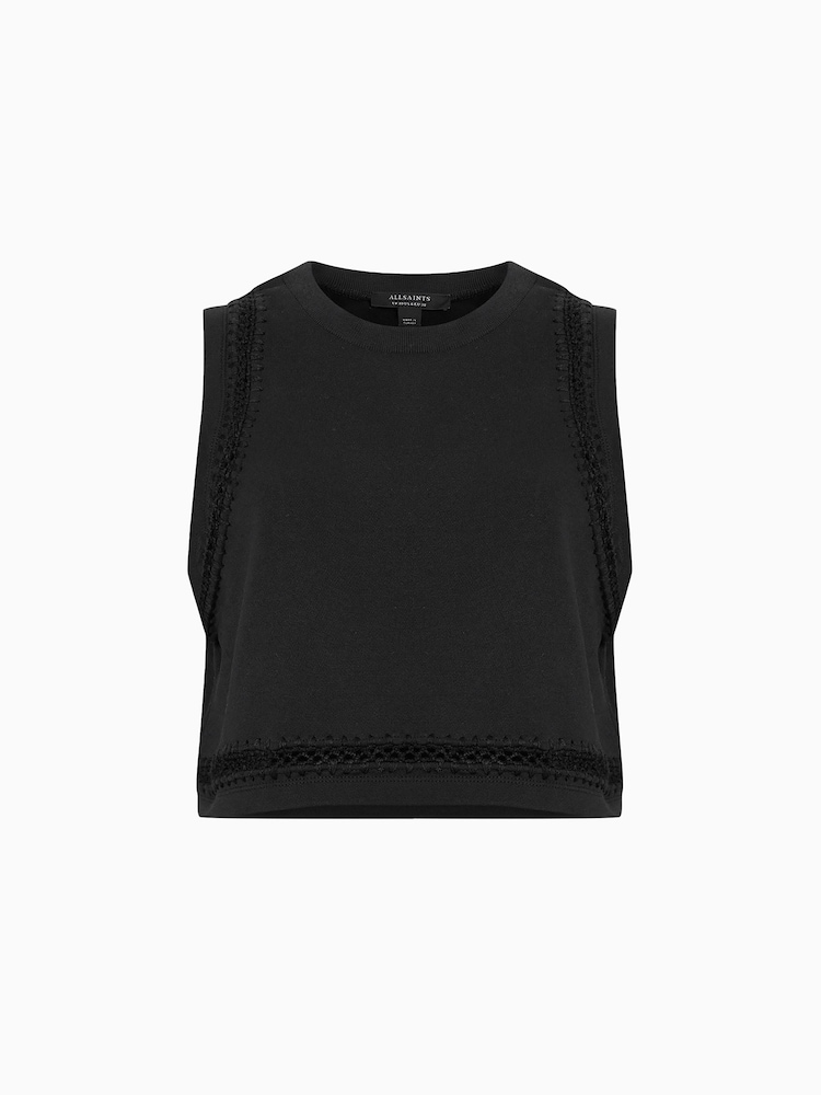 AllSaints Black Ewelina Lila Top - Image 7 of 7