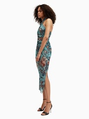 AllSaints Blue Kaih Batu Dress - Image 4 of 7