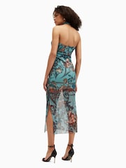 AllSaints Blue Kaih Batu Dress - Image 6 of 7