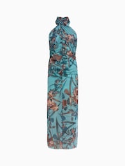 AllSaints Blue Kaih Batu Dress - Image 7 of 7