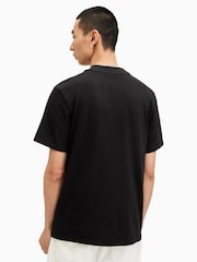 Черный - Футболка с вырезом под горло и короткими рукавами Allsaints Nero - Изображение 5 из 6