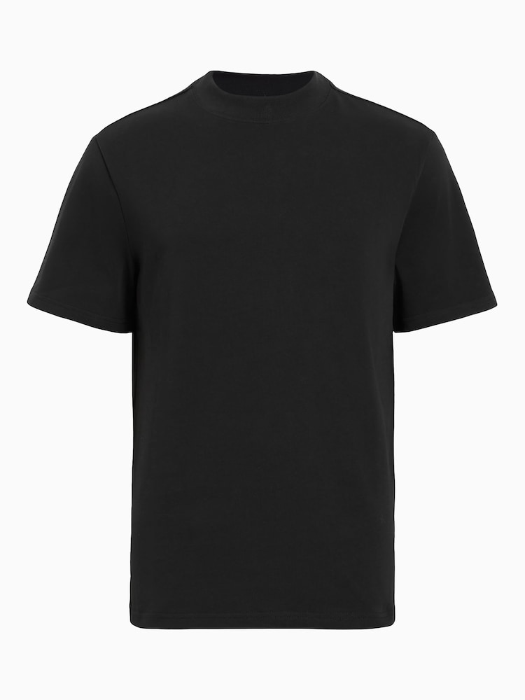 Черный - Футболка с вырезом под горло и короткими рукавами Allsaints Nero - Изображение 6 из 6