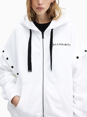 AllSaints White Access Amphia Hoodie - Image 3 of 8