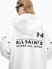 AllSaints White Access Amphia Hoodie - Image 6 of 8