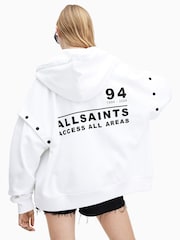 AllSaints White Access Amphia Hoodie - Image 7 of 8