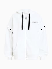 AllSaints White Access Amphia Hoodie - Image 8 of 8