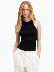 AllSaints Black Sofia Tank - Image 1 of 6