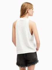 AllSaints White Lock Slub Tank - Image 5 of 6
