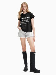 AllSaints Black 100% Cotton Tour Anna T-Shirt - Image 4 of 6