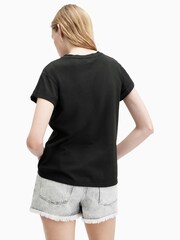 AllSaints Black 100% Cotton Tour Anna T-Shirt - Image 5 of 6
