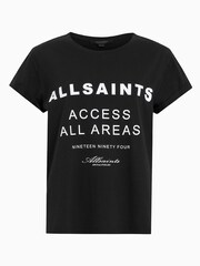 AllSaints Black 100% Cotton Tour Anna T-Shirt - Image 6 of 6