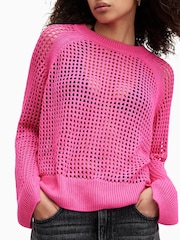 AllSaints Pink Paloma Crew Neck Jumpers - Image 5 of 6