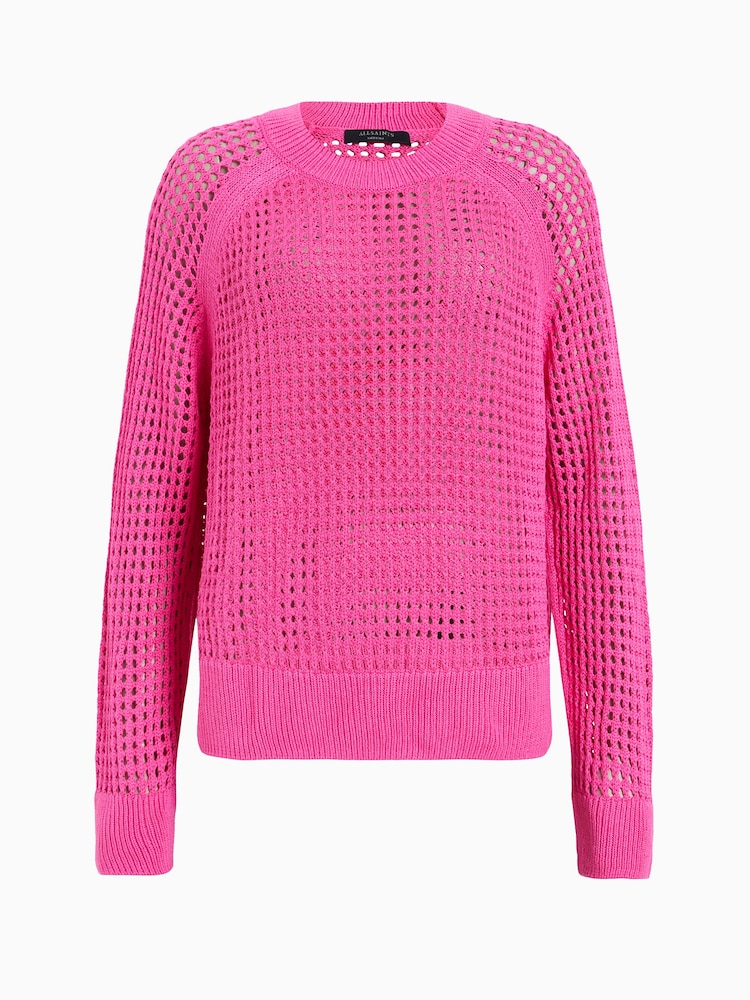 AllSaints Pink Paloma Crew Neck Jumpers - Image 6 of 6 AllSaints Pink Paloma Crew Neck Jumpers - Image 6 of 6