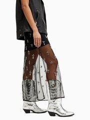 AllSaints Silver Dolly Boots - Image 2 of 8