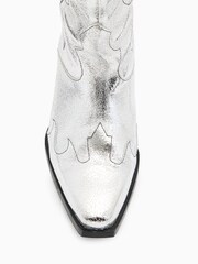 AllSaints Silver Dolly Boots - Image 7 of 8