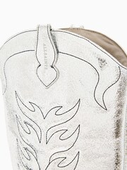 AllSaints Silver Dolly Boots - Image 8 of 8