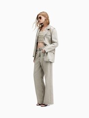 AllSaints Grey Ever Denim Blazer - Image 5 of 7