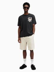 AllSaints Black Strummer Shortsleeve Crew T-Shirt - Image 3 of 7