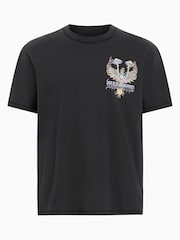 AllSaints Black Strummer Shortsleeve Crew T-Shirt - Image 7 of 7