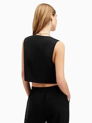 Zwart - AllSaints Aleida Waistcoat - Image 7 of 8