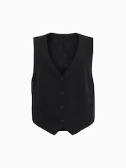 Zwart - AllSaints Aleida Waistcoat - Image 8 of 8
