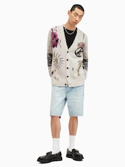 AllSaints White Motive Cardigan - Image 3 of 7
