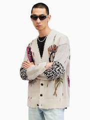 AllSaints White Motive Cardigan - Image 4 of 7