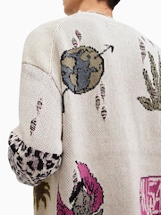 AllSaints White Motive Cardigan - Image 5 of 7