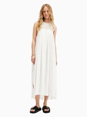 AllSaints White 100% Cotton Corrs Dress - Image 4 of 7
