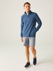 Regatta Blue Mens Agilno Quarter Zip Sweatshirt - Image 1 of 6