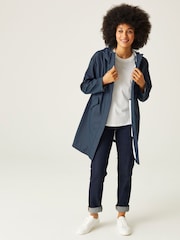 Regatta Blue Truelsa Mid Length Hooded Rain Jacket - Image 3 of 7