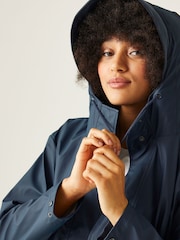 Regatta Blue Truelsa Mid Length Hooded Rain Jacket - Image 6 of 7